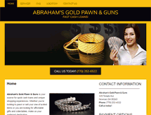 Tablet Screenshot of abrahamsgoldandpawn.com